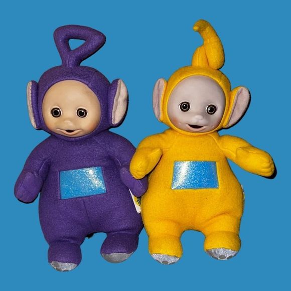 Vintage 1998 Hasbro Playskool Po & Laa Laa Teletubby Plush - Picture 1 of 5